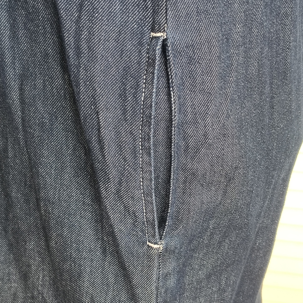 Lee Dark Indigo Denim Button-Up Shirt Dress Size S – Like New - Picture 8 of 9